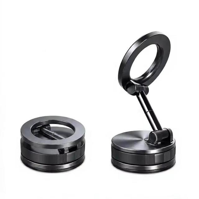 Triple Axis 360 Rotation Hollow Magnetic Vacuum Suction Car Phone Holder Compact Foldable Multi Surface Mount Custom Logo OEM