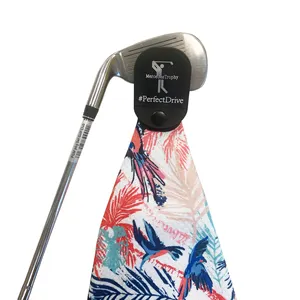 Sneldrogende Microfiber Wafelpatroon Magnetische Golftas Handdoek Custom Logo Sublimatie Magneet Golfhanddoek