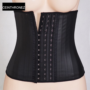 Ceinture de maintien Fitwear Favorite 30 cm noire avec 25 baleines, bande élastique pour le soutien de la posture 110209-24 14 crochets - Product Image 1