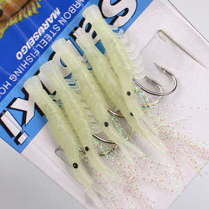 5PCS/세트 <span class=keywords><strong>1</strong></span> #-6 # 새로운 미끼 지그 착용 부드러운 낚시 미끼 미끼 리그 사비키 발광 새우 스트링 후크 - Product Image 4