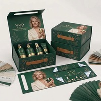 Boîte cadeau pliable de luxe personnalisée pour produits de soin de la peau avec poignée, emballage rigide en papier plat pour ensembles de soins de beauté de haute valeur