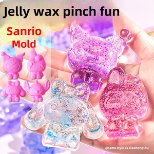 For Sanrio Girls DIY <b>Silicone</b> Squeeze Toys Pinch Fire Paint <b>Seal</b> Jelly Wax Particles Decompression Cat Claw-Part Set - Product Image 6