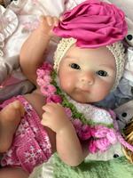Poupée bébé en silicone réaliste de 13 pouces, corps entier, fille, jouet doux, poupée lestée qui ressemble à un vrai bébé