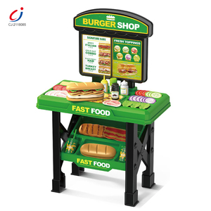Table de cuisine Chengji pour enfants, jouet éducatif créatif, jeu de rôle, simulation de <span class=keywords><strong>restaurant</strong></span> de hamburgers, table de restauration rapide pour enfants - Product Image 1