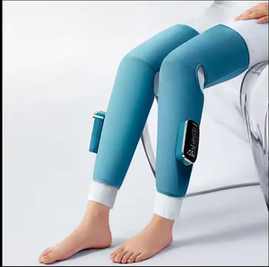 Masseur de jambe de compression d'air portable avec thérapie thermique Nouveau soulagement pour la circulation sanguine et les douleurs aux jambes - Product Image 1