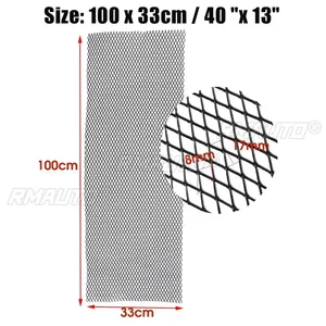 Rejilla de malla hexagonal universal de aluminio de 100cmx33cm para coche, cubierta de parachoques, guardabarros, ventilación del capó, sección de rejilla frontal - Product Image 6