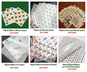 Logotipo personalizado Impresso Food Grade GreaseProof Papel Pergaminho Grease Proof Reutilizável Baking Sandwich Hamburger Pão Papel De Embrulho - Product Image 5