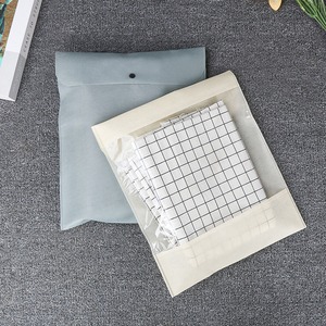 Non Woven Garment Bags Snap Button Flip Apparel Packaging Bags Transparent Window T-shirt Storage Pouches Custom Logo - Product Image 6