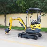 Mini excavatrice certifiée CE EURO5 de 1.8 tonnes livraison rapide mini excavatrice chinoise de chenille capacités de 1-2 tonnes comportant la boîte de vitesse de moteur