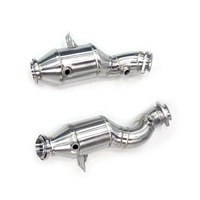 MPER untuk Mercedes AMG GLC43 X253 M276 3.0T Downpipe Baja Tahan Karat dengan Pelindung Panas 3 Inci Aliran Tinggi Suara Sporty