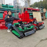 Mesin Bensin/Gasoline Industri Kelas DIY Tanpa Kabel 4-Tak 224cc Self-Propelled 4500W Torsi Tinggi Sasis Baja Kontrol Jarak Jauh