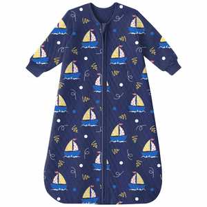 Warm Winter Swaddle <b>Sleep</b> Sack <b>with</b> Removable Long <b>Sleeves</b> - Product Image 1