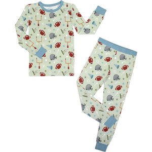 BLP1356 personnalisé Boutique bébé garçon vert chiot imprimer ensemble de vêtements tenues d'automne en gros tenues à manches longues - Product Image 2