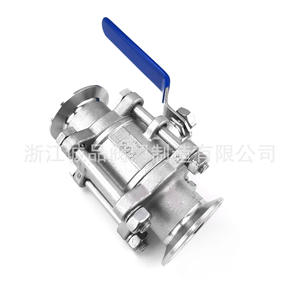 Robinet à boisseau sphérique à installation rapide Q81F-16 en acier inoxydable 304 et 316L, type de raccord à compression en trois parties en acier moulé pour fluides gazeux - Product Image 5