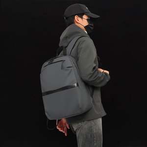 Custom Logo Nylon Material Waterproof Outdoor Casual Sport Simple Black Laptop <b>Backpack</b> - Product Image 5