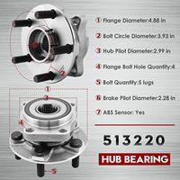 مجموعة محامل محور العجلة الأمامية 28373.fg000 لـ 8.5-من أجل Outback & Lug ABS 5-Lug