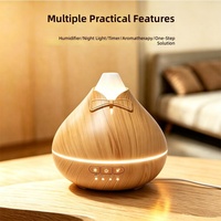 Diffuseur d'arômes silencieux à grain de bois, humidificateur d'air, veilleuse avec minuterie, pour la maison et la décoration hôtelière