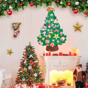 DIY Felt <b>Christmas</b> <b>Tree</b> 3.2FT with 33Pcs Detachable Ornaments <b>Wall</b> Hanging <b>Christmas</b> Decorations Felt Craft Kits for Kids - Product Image 4