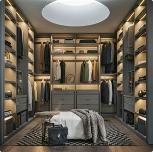 خزانة ملابس فاخرة مخصصة، منظم خزانة عصري، خزانة ملابس خشبية للغرفة، دولاب ملابس - Product Image 1