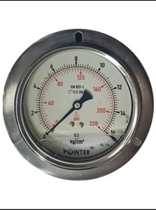 Manomètre analogique à cadran ALF2 en acier inoxydable Baumer, monté sur panneau, haute précision, pneumatique industriel - Product Image 6