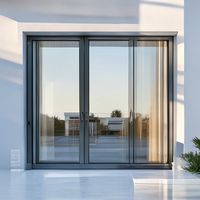 Fenêtre coulissante en aluminium à faible consommation d'énergie avec double vitrage Low-E pour projet de rénovation de maison