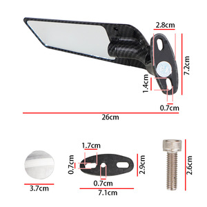 Spoiler de rétroviseur de moto en fibre de carbone, pour Kawasaki Yamaha Air Blade, rétroviseur amélioré, plat, sans distorsion - Product Image 5