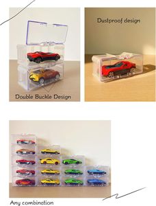 Nueva Caja de Exhibición Acrílica Transparente a Prueba de Polvo, Caja de Almacenamiento para Modelos de Autos, Coleccionables, Muñecas de Moda, Color Personalizable - Product Image 5