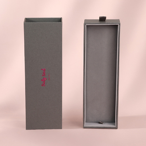 Étui à lunettes rigide en papier gris MOJIU avec tiroir coulissant, emballage recyclable pour lunettes de soleil avec ruban de traction - Product Image 2
