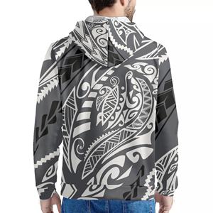 定制萨摩亚印花酷炫套头连帽衫毛衣波利尼西亚部落男士连帽衫团队制服女式连帽运动衫套头衫 - Product Image 3