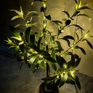 Lámpara de Mesa LED con Simulación de Olivo para el Hogar, Dormitorio, Fiesta de Navidad, Boda, Luces Decorativas, Árbol Luminoso, Luz Nocturna - Product Image 4