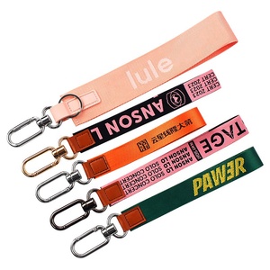 Silver Personalized Custom Logo Lulu Keychain Embroidered Lanyard for Women Men Jewelry Accessory