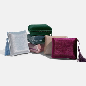 Elegant Velvet Tassel Modern Rectangle Jewelry <b>Box</b> for Engagement <b>Wedding</b> Ring Pendant Valentine's Day <b>Gift</b> Packaging - Product Image 2