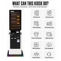 Kiosque d'auto-enregistrement modulaire pour hôtel, scanner rapide de passeport, distributeur de cartes RFID, connexion PMS transparente, OEM ODM
