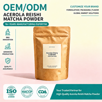 Poudre d'Acerola, Reishi et Matcha OEM ODM Marque Privée Mélange pour Boisson Soutien Immunitaire Énergie Boost pour Compléments Alimentaires Antioxydants