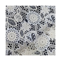 Tissu en maille florale respirant, soluble dans l'eau, 100% coton, dentelle pour robe brodée ou hawaïenne, tissu en coton pour broderie