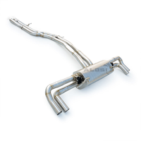 Sistem Knalpot Catback Valvetronic Stainless Steel T304 untuk Porsche Cayenne Turbo 4.0T 2017-2023, Peredam Suara Performa Tinggi, Pasangan OEM 1:1