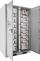 Armoire de batterie 64 kWh 51,2 V 1256 Ah refroidie par air IP54 pour système d'alimentation hors réseau pour les villages