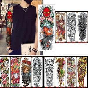Hadiyah belleza impermeable tatuaje temporal pegatina tótem geométrico brazo completo manga tatuaje arte corporal tatuajes para hombres mujeres - Product Image 6