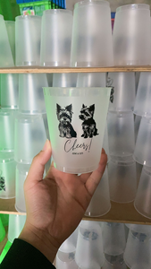 Bicchieri in <span class=keywords><strong>Plastica</strong></span> Opaca da 16 oz con Logo Personalizzato, Riutilizzabili per Matrimoni e Feste con Stampa - Product Image 5