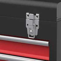 Armoire à outils portable WIGGLE à 4 tiroirs, robuste, en acier, verrouillable, moderne, avec poignée, personnalisable OEM, garantie 3 ans, pour garage