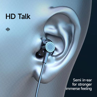 Earbud Nirkabel Olahraga C12-2 Terlaris, Headphone BT Murah dengan Neckband Magnetik Bass & Mikrofon Handsfree untuk Penggemar Olahraga