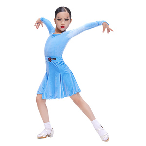 FL-0433 filles régulières jupe latine pour enfants Salsa Tango <span class=keywords><strong>samba</strong></span> salle de bal <span class=keywords><strong>danse</strong></span> jupes enfants pratique velours <span class=keywords><strong>danse</strong></span> Costumes - Product Image 1