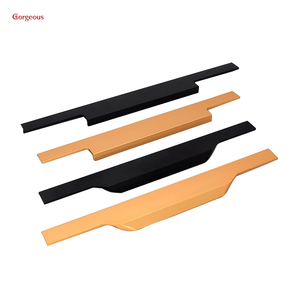 Furniture Cabinet Handle Aluminium Metal Carton Kitchen Furniture Kitchen Storage Modern Furniture Handle &amp; <strong>Knob</strong> Gold Grey <strong>Black</strong> - Product Image 5