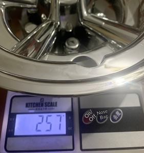 Exclusivo para exportación <span class=keywords><strong>Tapacubos</strong></span> de cinco radios de acero inoxidable para carrito de <span class=keywords><strong>golf</strong></span>, montacargas y coche eléctrico de turismo, cubierta de rueda de 8 pulgadas OLIVER - Product Image 4