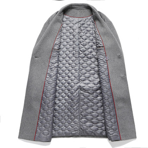 Abrigo <span class=keywords><strong>de</strong></span> Lana Tejida <span class=keywords><strong>de</strong></span> Invierno para Hombre, Corte Largo, Estilo Casual, Doble Botonadura, Chaqueta Juvenil - Product Image 5