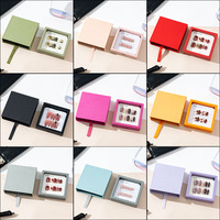 Boîte à bijoux de luxe avec petit tiroir et ruban, emballage en papier de couleur personnalisable, mini boîte de rangement pour bagues et boucles d'oreilles
