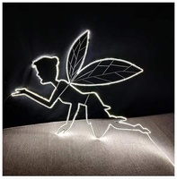 Nouvelle mode ailes d'ange fleur fée lustre décoration de plafond de mariage.
