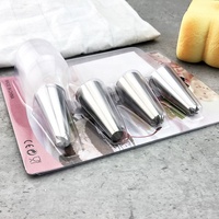 Yosen Umweltfreundliche, Ungiftige Edelstahl 6-teilige Spritztüllen-Sets, Gebäck-Dekorationstüllen und Kupplungen für Kuchen und Desserts