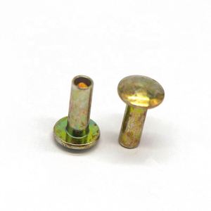 Nouveaux rivets semi-tubulaires en acier au carbone, design personnalisé, couleur standard, zingués, conformes à la norme ISO, pour attaches de vêtements - Product Image 3