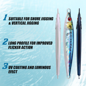 Esca Artificiale in Metallo 40g/60g/80g, Corpo Vuoto con Effetto Squame di Pesce, per Jigging in Acqua Salata, <span class=keywords><strong>Pesca</strong></span> al Bass, Sgombro e Attrezzatura <span class=keywords><strong>da</strong></span> <span class=keywords><strong>Pesca</strong></span> in Mare - Product Image 3
